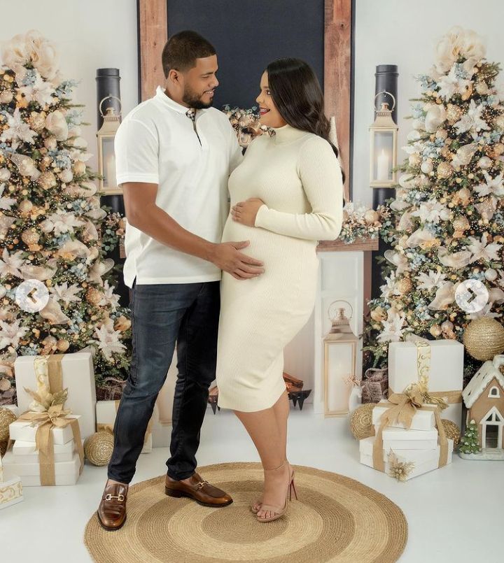 Jeimer Candelario with his wife Andandreina were expecting their second in December 2022. The Baseball Star can be seen holding his wife's baby pump. Credit: Instagram