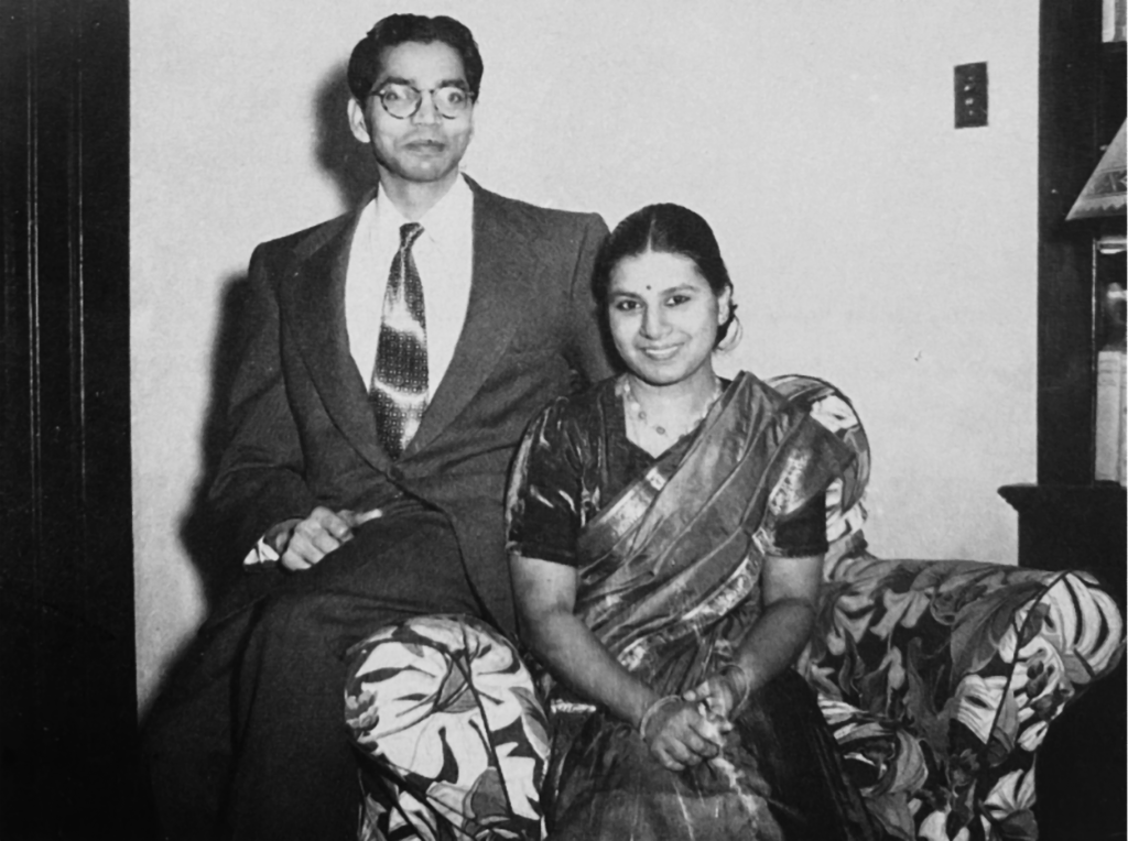 Rao with his wife Bhargavi during their stay in UIUC, as a visiting professor of Mathematical Statistics in 1954 C.R. Rao (Image Credit:Bhavana Mathematics Magazine)